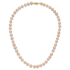 14K Gold Filled 7-8mm Pink Cultured Freshwater Pearl Necklace - view 4