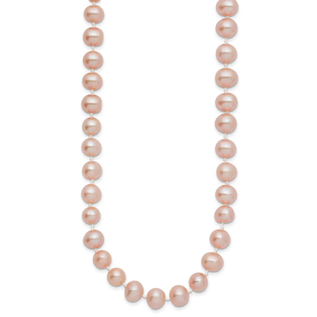 14K Gold Filled 7-8mm Pink Cultured Freshwater Pearl Necklace