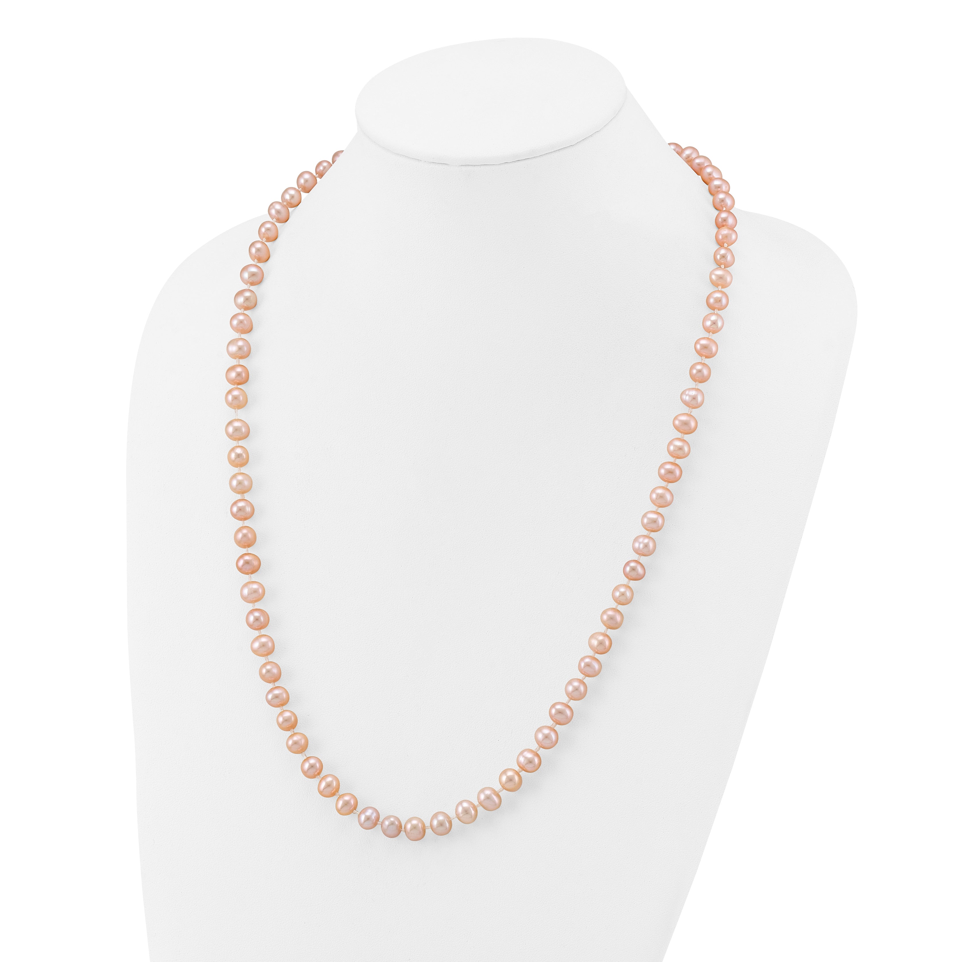 14K Gold Filled 7-8mm Pink Cultured Freshwater Pearl Necklace