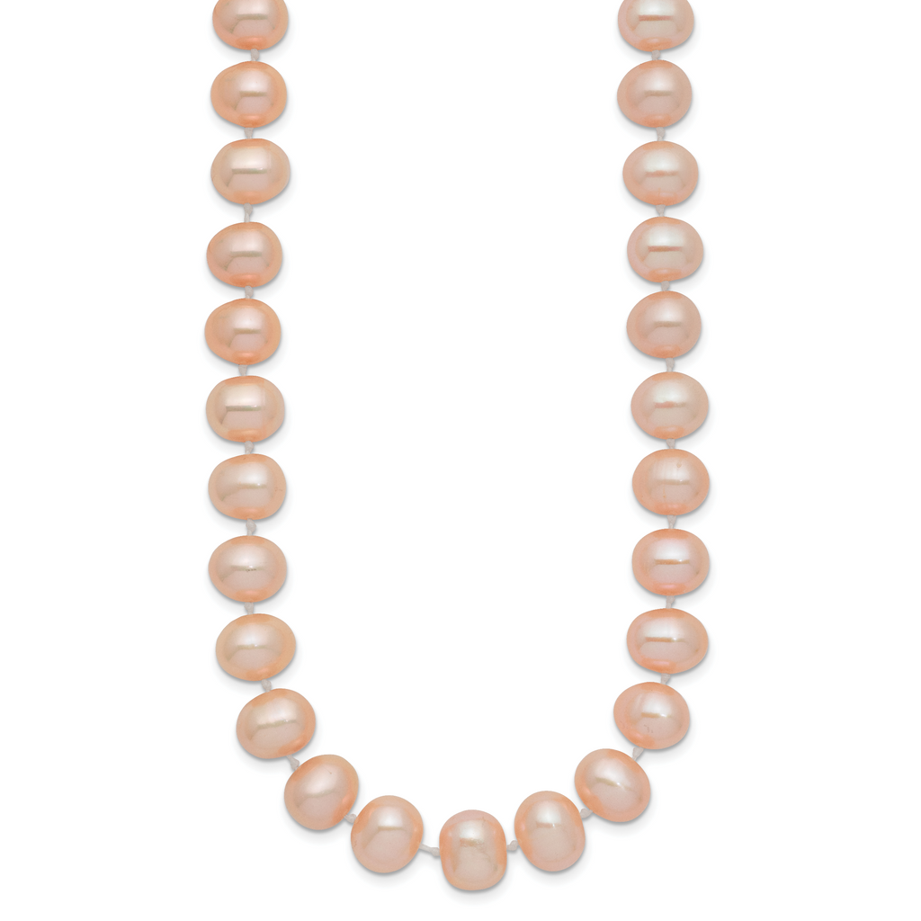 14K Gold Filled 8-9mm Pink Cultured Freshwater Pearl Necklace - view 2