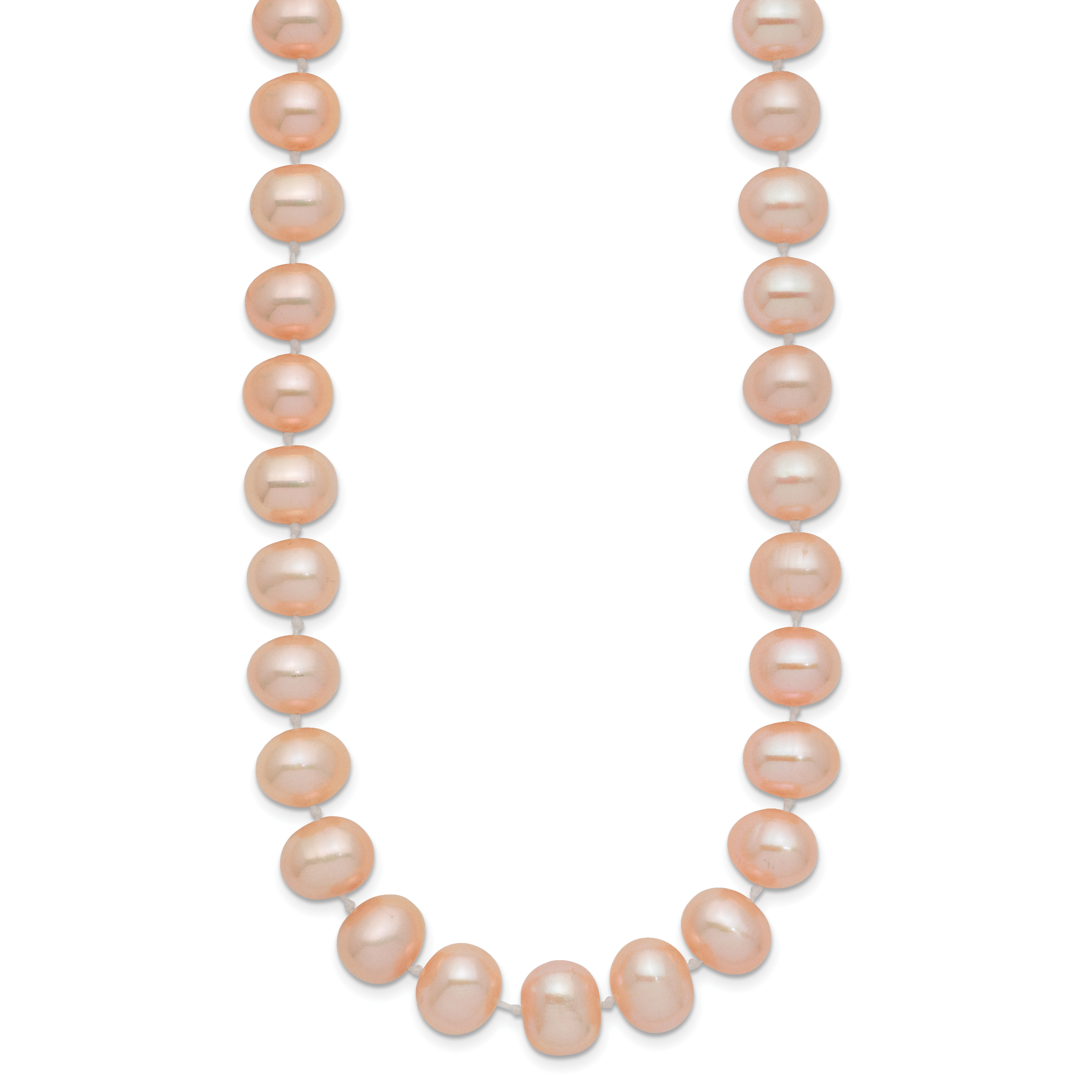 14K Gold Filled 8-9mm Pink Cultured Freshwater Pearl Necklace - view 2
