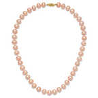 14K Gold Filled 8-9mm Pink Cultured Freshwater Pearl Necklace - view 4