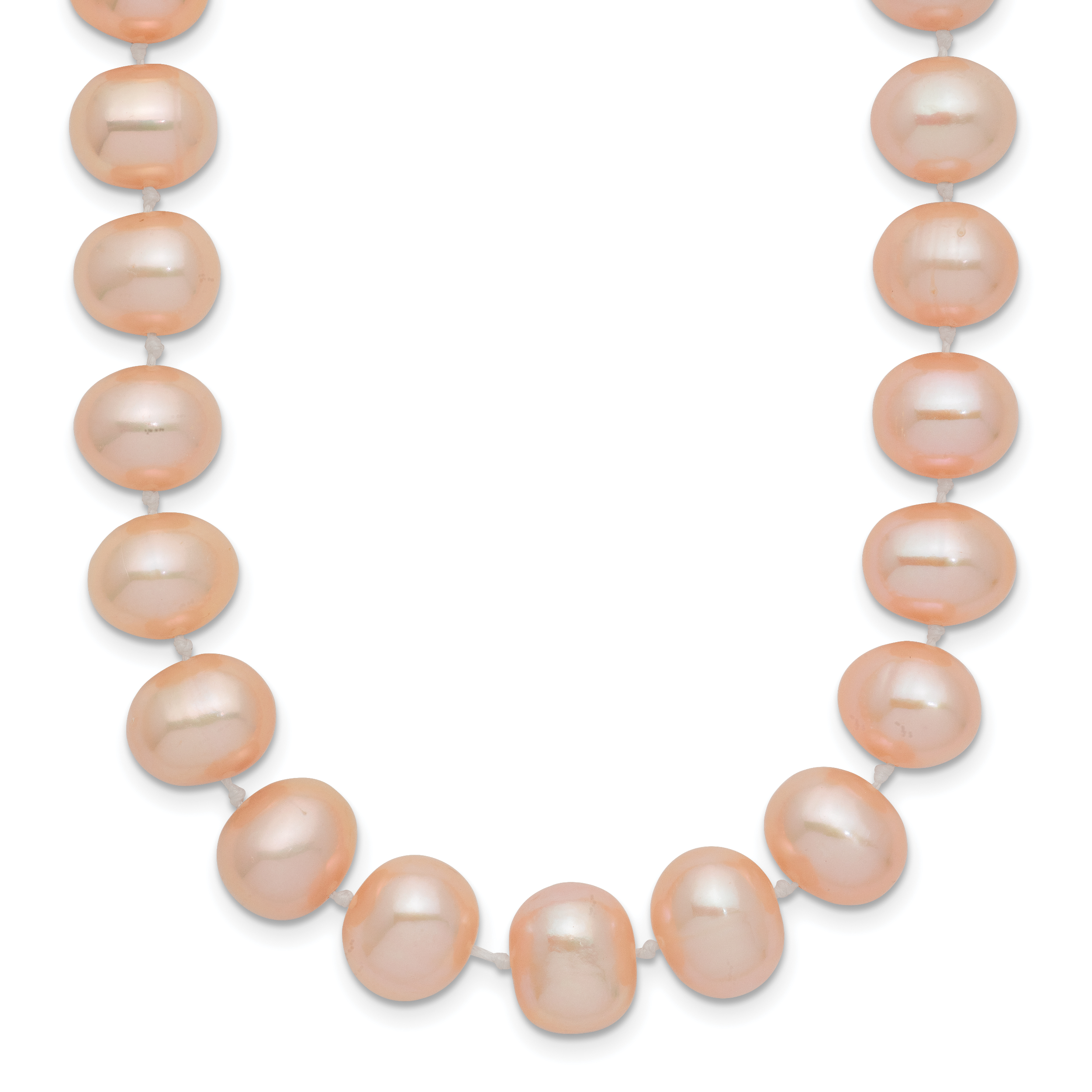 14K Gold Filled 8-9mm Pink Cultured Freshwater Pearl Necklace by Sophia Jewelers