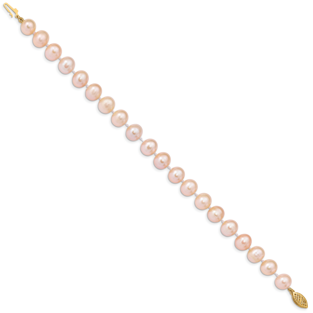 14K Gold Filled 8-9mm Pink Cultured Freshwater Pearl Necklace