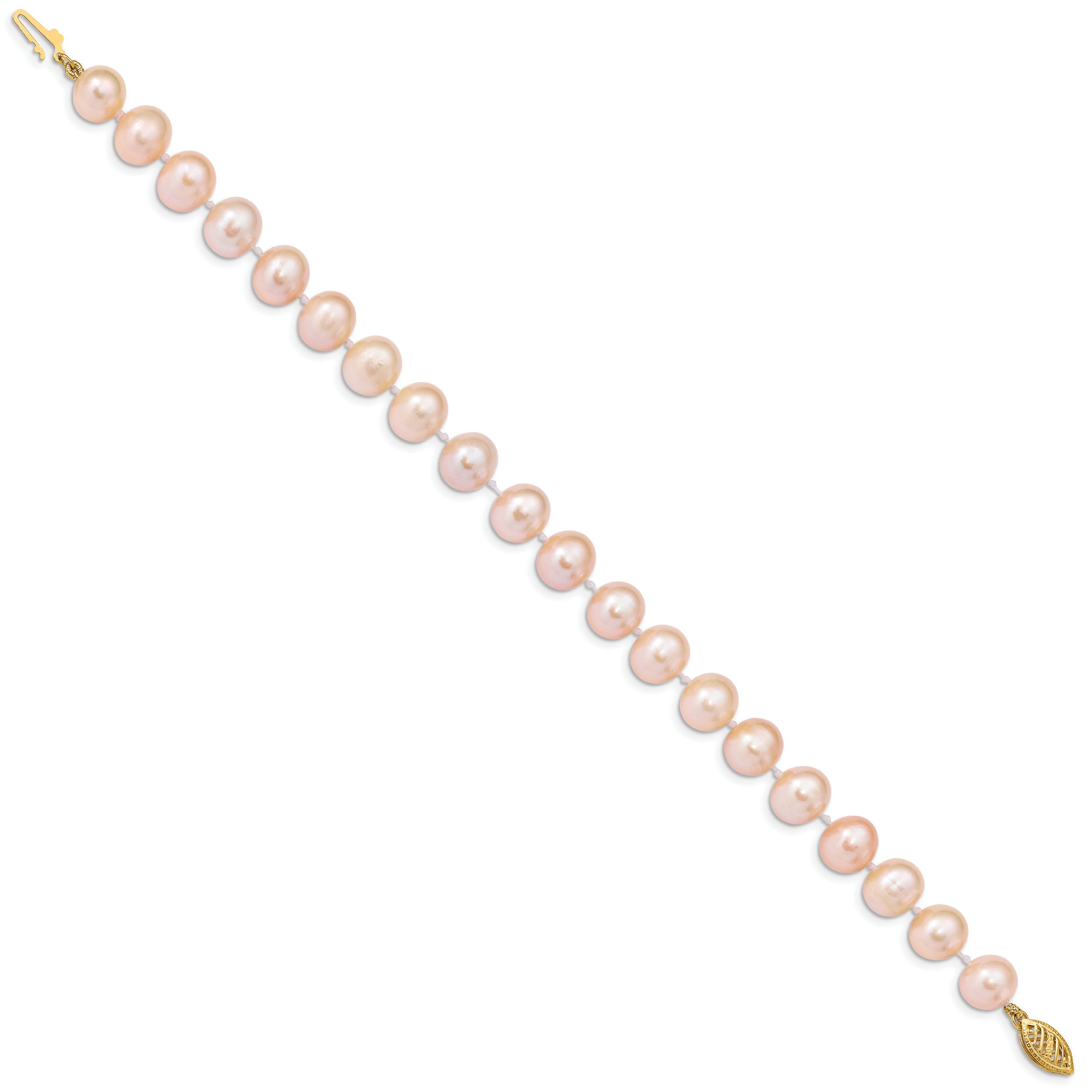 14K Gold Filled 8-9mm Pink Cultured Freshwater Pearl Necklace