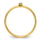 14K Gold Filled Black CZ Bezel 1.0mm Stacking Ring - view 2