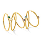 14K Gold Filled Blue CZ Bezel 1.0mm Stacking Ring - view 7