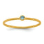 14K Gold Filled Blue CZ Bezel 1.0mm Stacking Ring by Sophia Jewelers