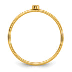 14K Gold Filled Champagne CZ Bezel 1.0mm Stacking Ring - view 2