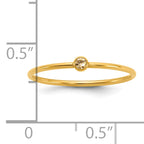 14K Gold Filled Champagne CZ Bezel 1.0mm Stacking Ring - view 5