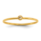 14K Gold Filled Champagne CZ Bezel 1.0mm Stacking Ring by Sophia Jewelers