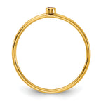 14K Gold Filled Dark Red CZ Bezel 1.0mm Stacking Ring - view 2