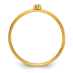 1/20 14K Gold Filled Lime Green CZ Bezel 1.0mm Stacking Ring