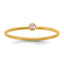 1/20 14K Gold Filled Light Pink CZ Bezel 1.0mm Stacking Ring