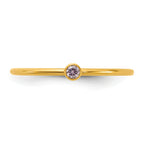 1/20 14K Gold Filled Light Purple CZ Bezel 1.0mm Stacking Ring