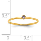 1/20 14K Gold Filled Light Purple CZ Bezel 1.0mm Stacking Ring