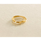 14K Gold Filled White Opal Bezel 1.0mm Stacking Ring - view 8
