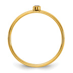 14K Gold Filled Purple CZ Bezel 1.0mm Stacking Ring - view 2
