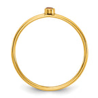 14K Gold Filled Red CZ Bezel 1.0mm Stacking Ring - view 2