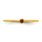 14K Gold Filled Red CZ Bezel 1.0mm Stacking Ring - view 4