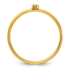 14K Gold Filled White CZ Bezel 1.0mm Stacking Ring - view 2