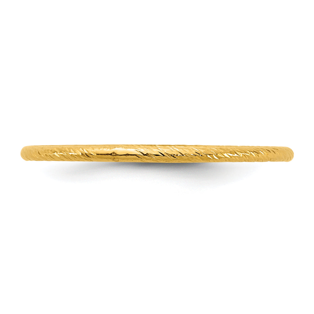 14K Gold Filled 1.0mm Sparkle Stacking Ring - view 3