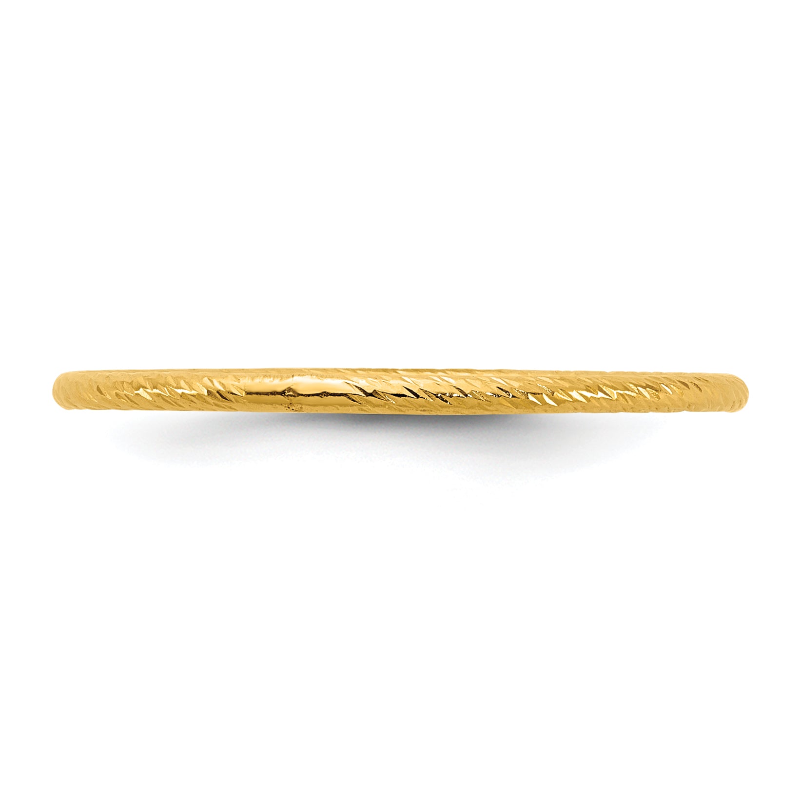 14K Gold Filled 1.0mm Sparkle Stacking Ring - view 3