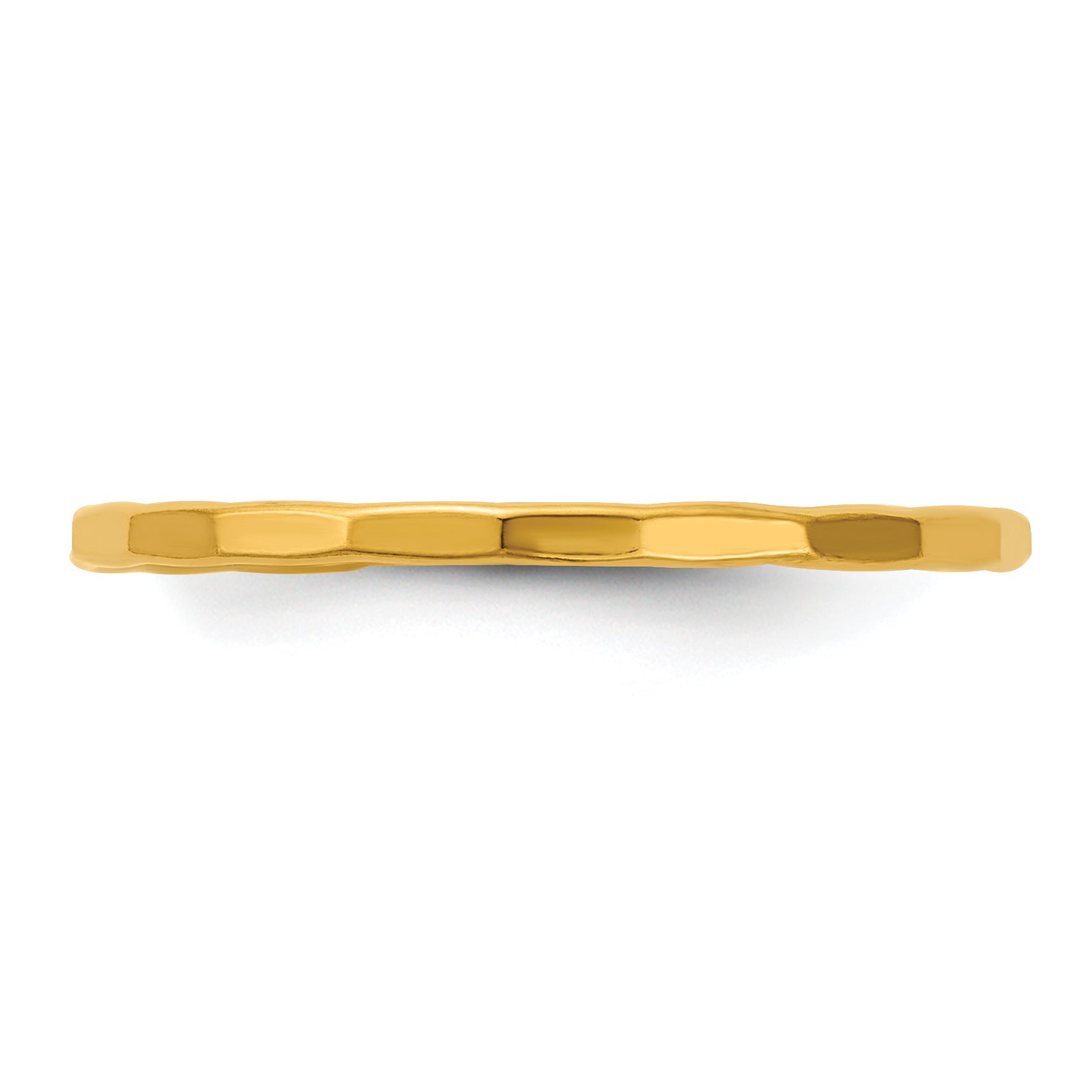 14K Gold Filled 1.25mm Hammered Stacking Ring Secondary image