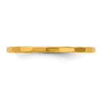 14K Gold Filled 1.25mm Hammered Stacking Ring - view 3