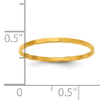 14K Gold Filled 1.25mm Hammered Stacking Ring - view 4
