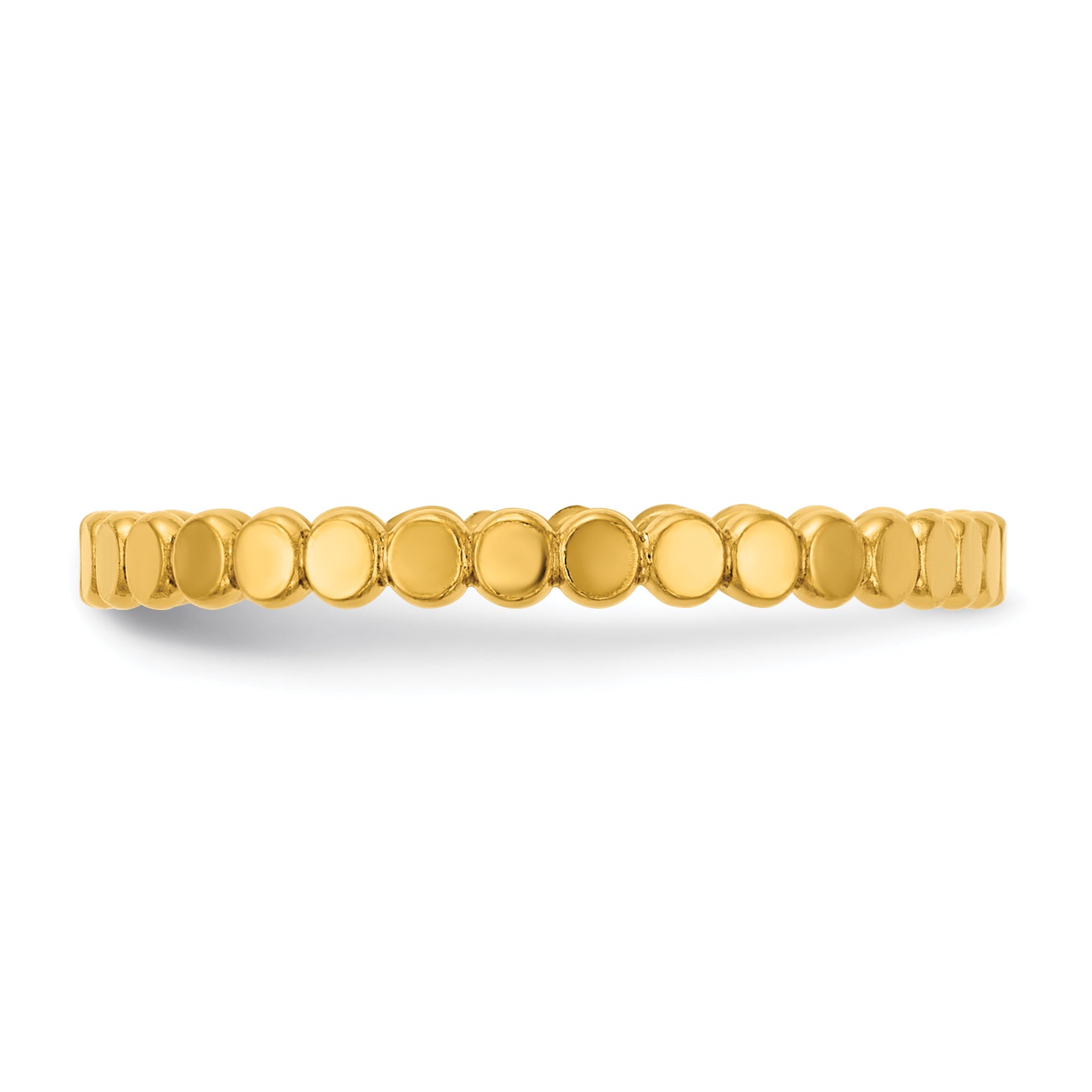 14K Gold Filled 1.90mm Flat Beaded Stacking Ring Secondary image