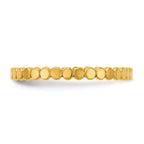 14K Gold Filled 1.90mm Flat Beaded Stacking Ring - view 3