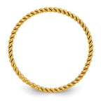 14K Gold Filled 1.20mm Twisted Stacking Ring - view 2