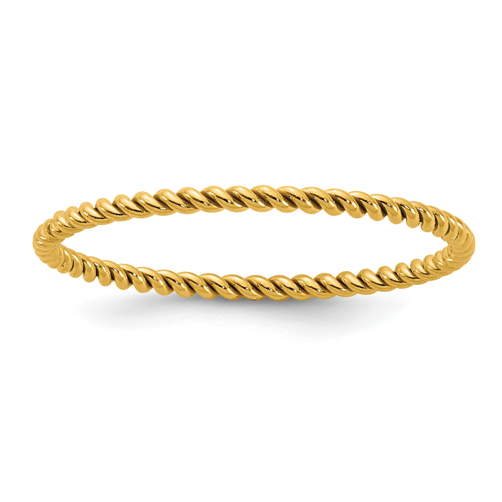 14K Gold Filled 1.20mm Twisted Stacking Ring by Sophia Jewelers