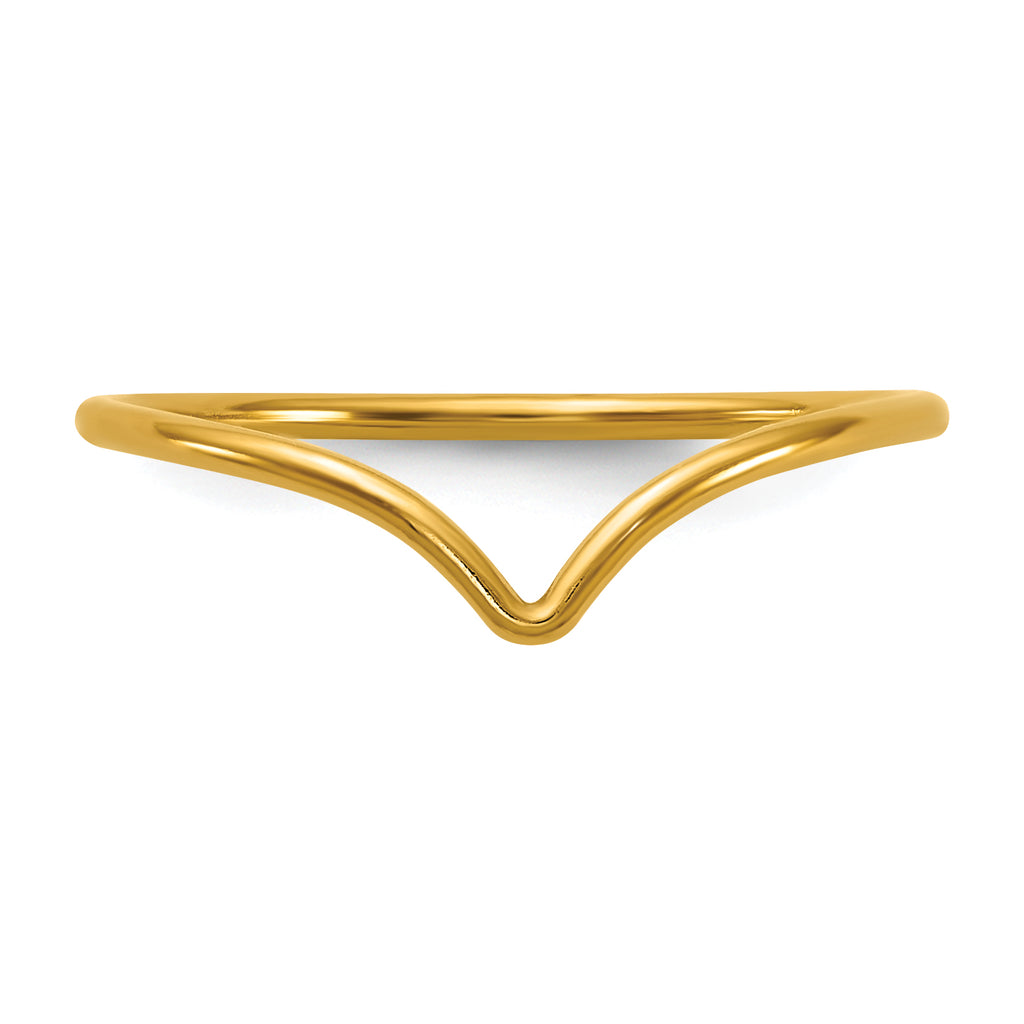14K Gold Filled 1.0mm Chevron Ring - view 4