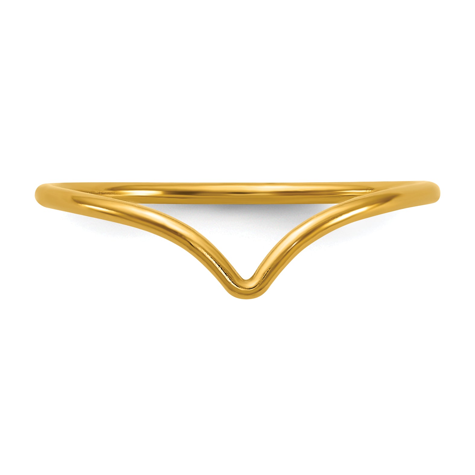 14K Gold Filled 1.0mm Chevron Ring - view 4