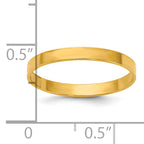 14K Gold Filled 2.25mm Flat Band Ring - view 4