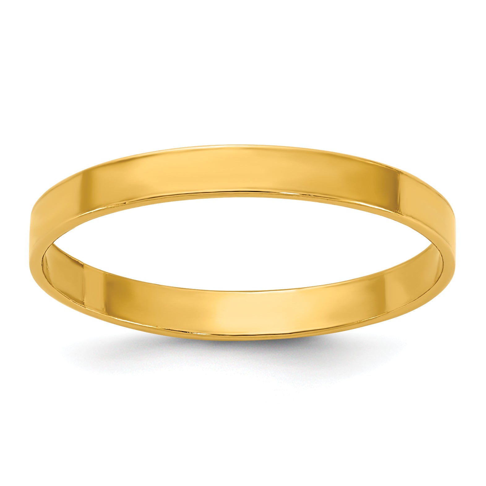 14K Gold Filled 2.25mm Flat Band Ring by Sophia Jewelers