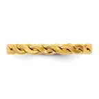14K Gold Filled 2.40mm Woven Stacking Ring - view 3