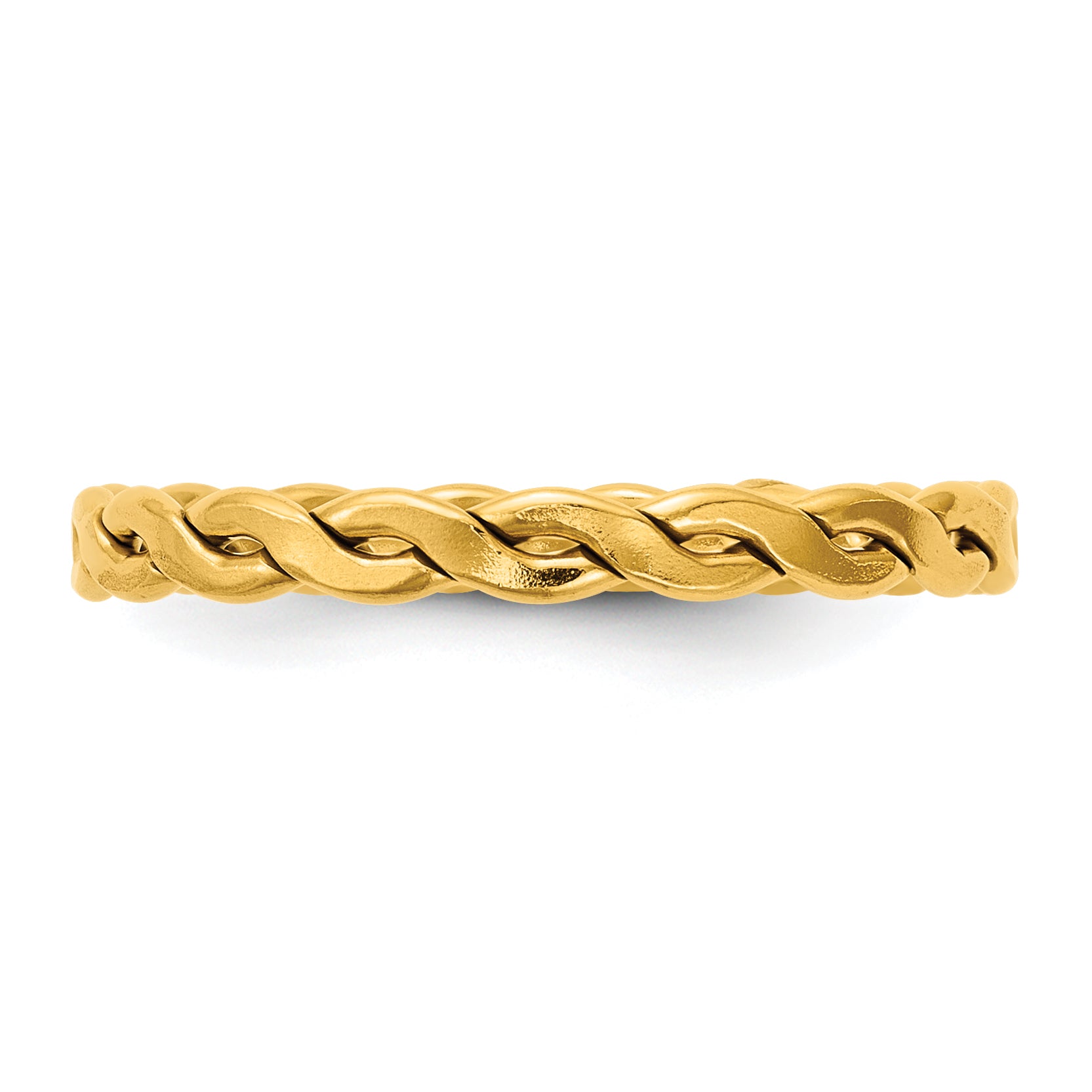 14K Gold Filled 2.40mm Woven Stacking Ring - view 3