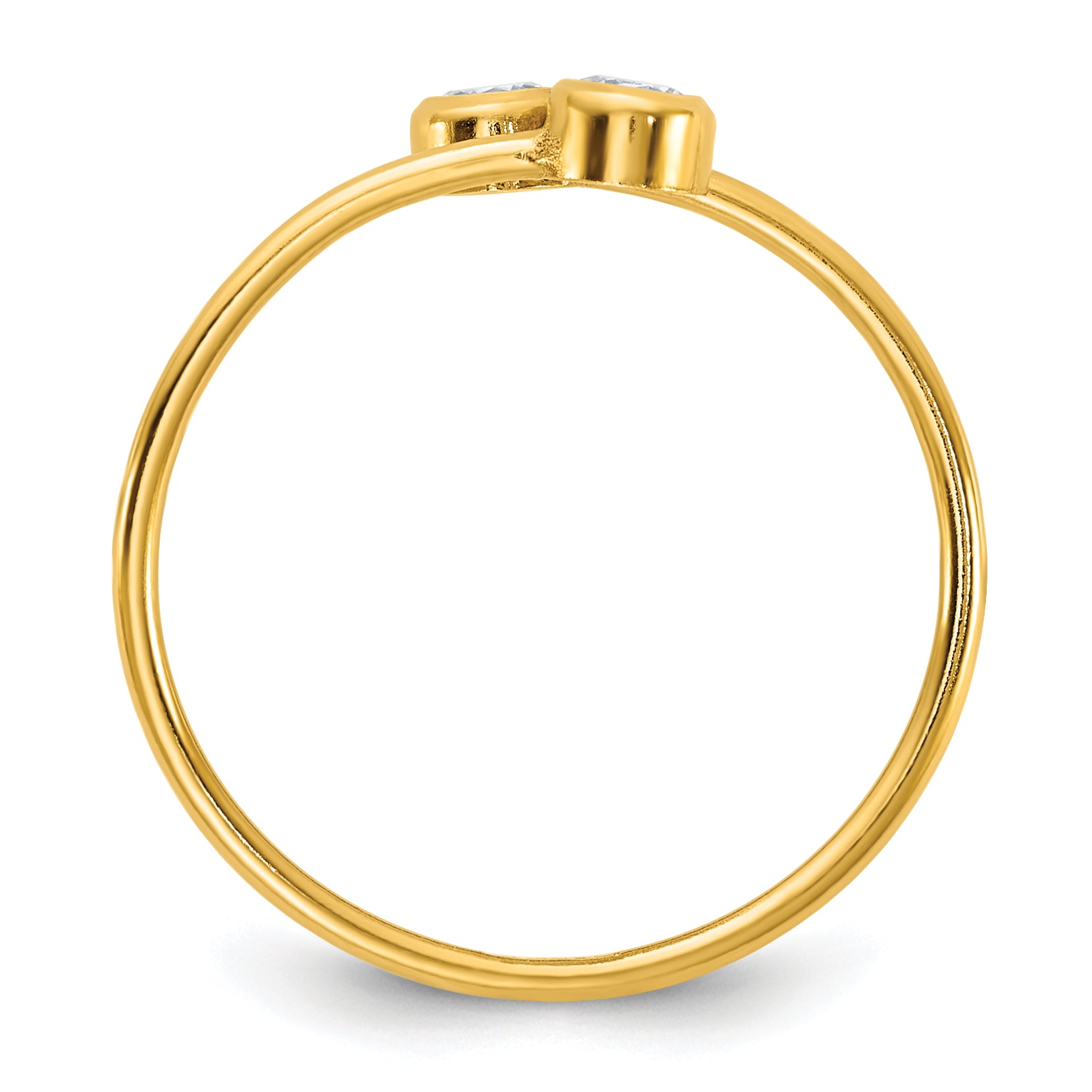 14K Gold Filled CZ 1.0mm Adjustable Ring Secondary image