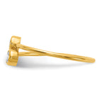 14K Gold Filled CZ 1.0mm Adjustable Ring - view 3