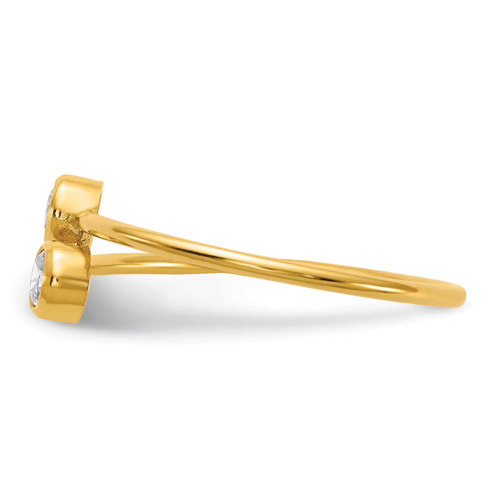 14K Gold Filled CZ 1.0mm Adjustable Ring - view 3