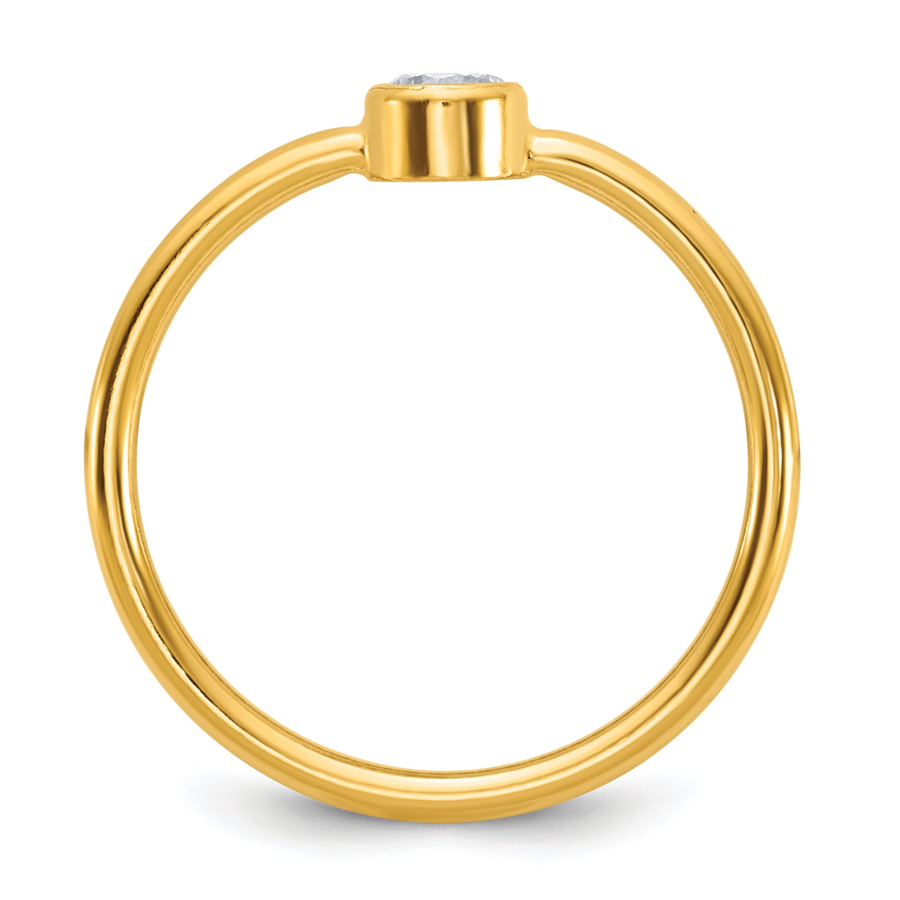14K Gold Filled CZ 1.50mm Stacking Ring Secondary image