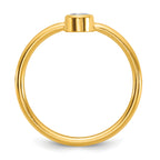14K Gold Filled CZ 1.50mm Stacking Ring - view 2