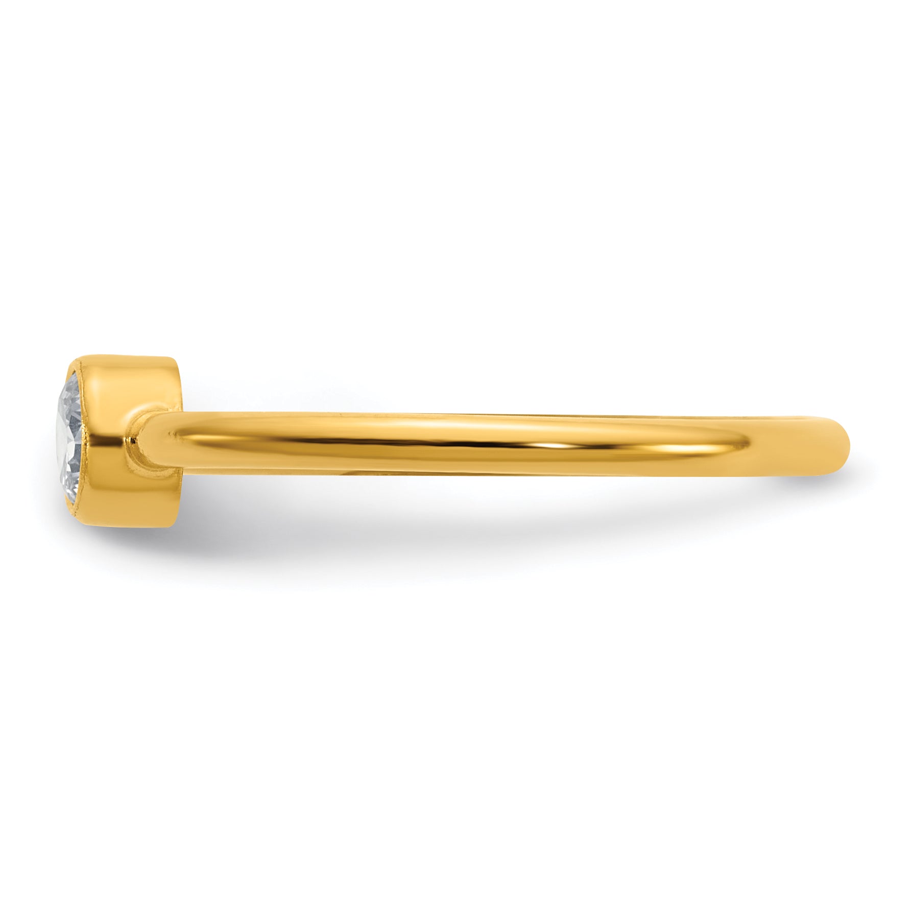 14K Gold Filled CZ 1.50mm Stacking Ring - view 3