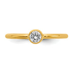14K Gold Filled CZ 1.50mm Stacking Ring - view 4
