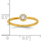 14K Gold Filled CZ 1.50mm Stacking Ring - view 5