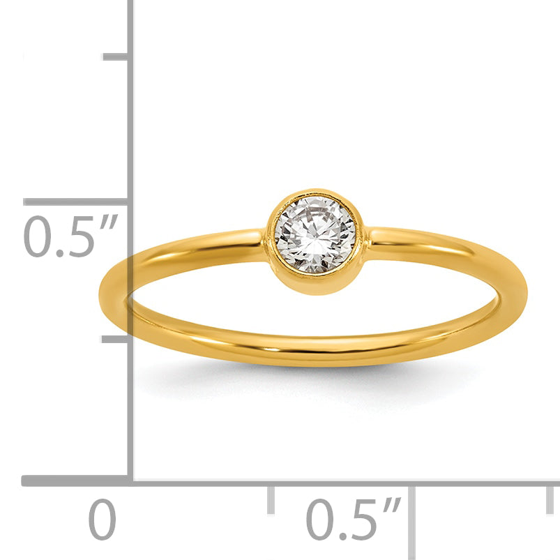14K Gold Filled CZ 1.50mm Stacking Ring - view 5