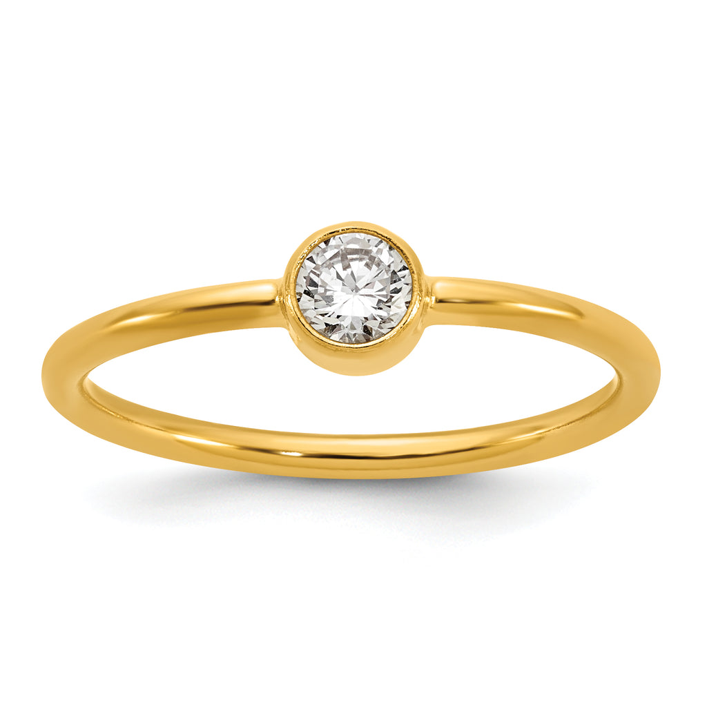 14K Gold Filled CZ 1.50mm Stacking Ring by Sophia Jewelers